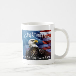 Adler auf einer Flagge Kaffeetasse