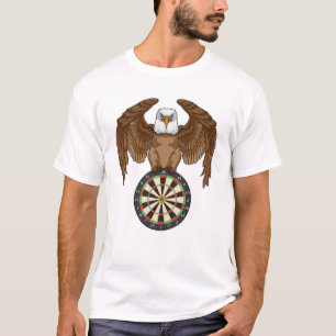 Adler bei Darts mit Dartboard T-Shirt
