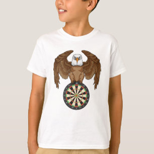 Adler bei Darts mit Dartboard T-Shirt