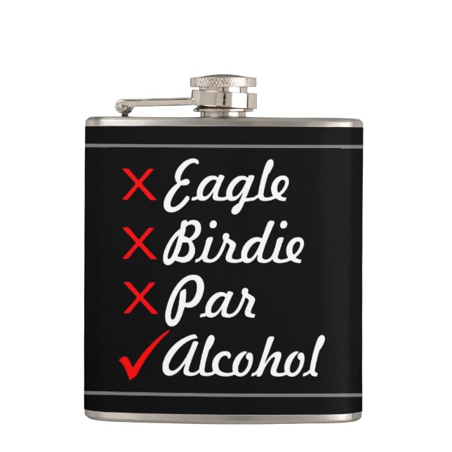 Adler Birdie Par Alcohol Spaß Flachmann (Vorderseite)