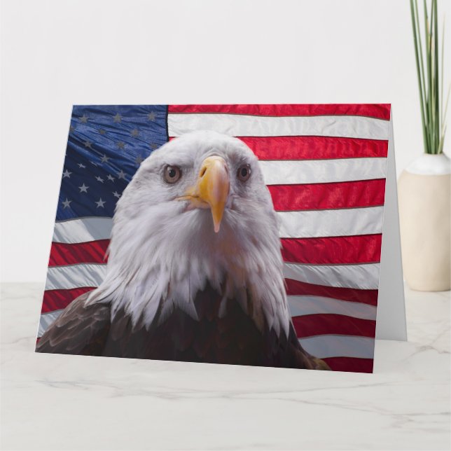 Adler der Amerikanischen Bald und die amerikanisch Karte (Vorderseite)