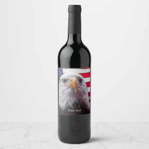 Adler der Amerikanischen Bald und die amerikanisch Weinetikett
