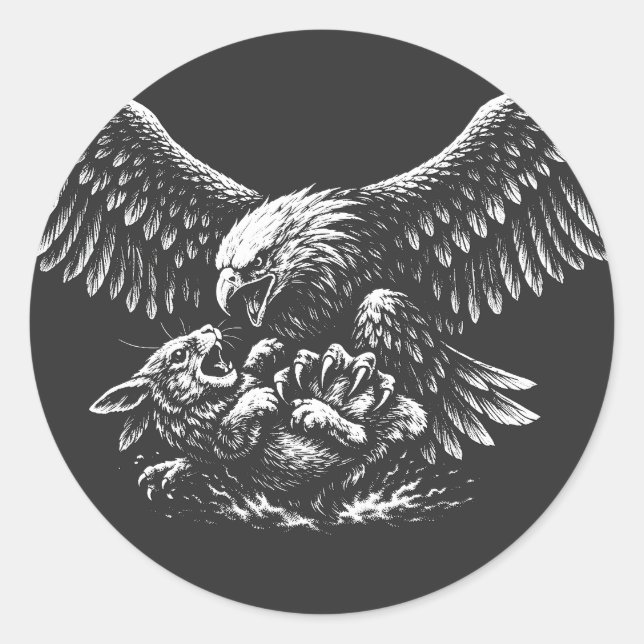 Adler der Asche von BurnsInHell Runder Aufkleber (Vorderseite)
