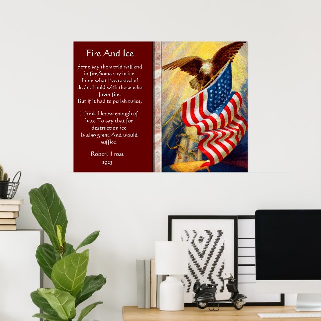 Adler der Feuerwehr und Eisschildkröte 4. Juli Pos Poster (Heimbüro)