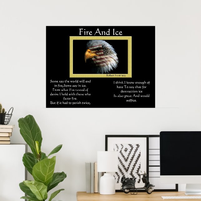 Adler der Feuerwehr und Eisschildkröte 4. Juli Pos Poster (Heimbüro)