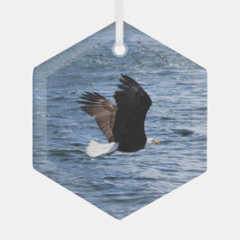 Adler, der über das Wappen fliegt Ornament Aus Glas