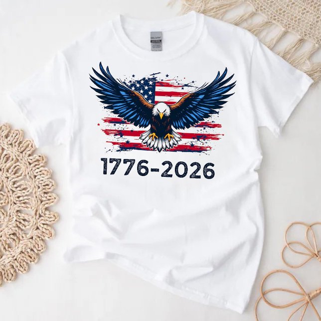 Adler des T-Shirts der Unabhängigkeit | 1776-2026  (Von Creator hochgeladen)