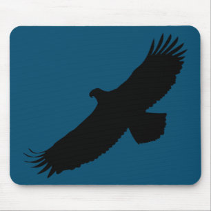 Adler Flying Blue-Maus-Pade - Ihre Farbe - Text Mousepad
