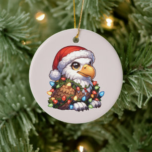 Adler Frohe Weihnachts-Wintertiere Niedliche Adler Keramik Ornament
