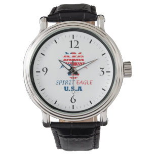 Adler Geist USA-Flagge Armbanduhr