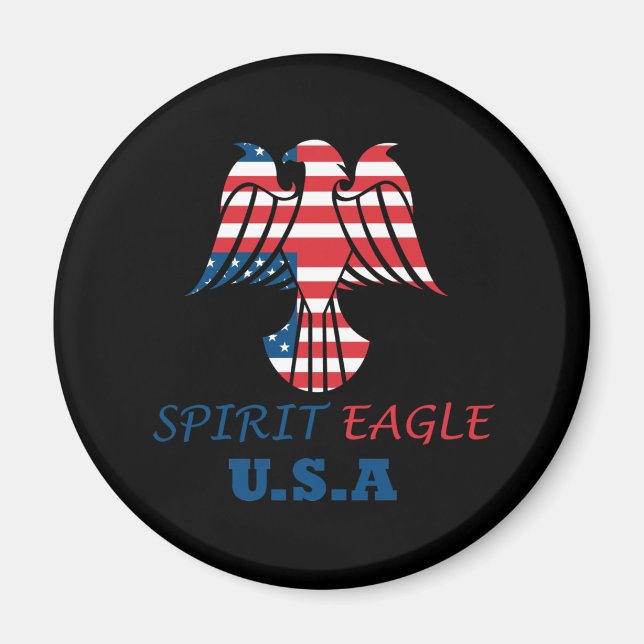 Adler Geist USA-Flagge Magnet (Vorne)