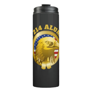Adler Gold Emblem USA-Flagge   DD 214 Alumni Schwa Thermosbecher