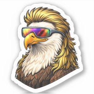 Adler Golden Mullet Aufkleber