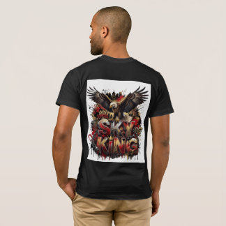 Adler-Grafik-T-Shirt mit wildem Design | Dunkle Fa T-Shirt