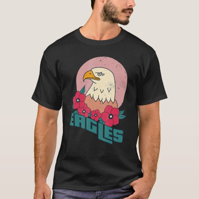 Adler I love Birds of Greifvogel Falken und H T-Shirt (Vorderseite)
