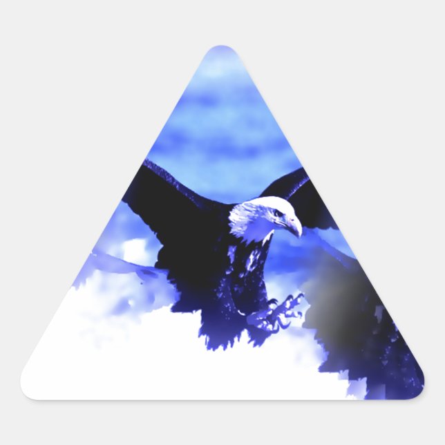 Adler im Flug Dreieckiger Aufkleber (Vorderseite)