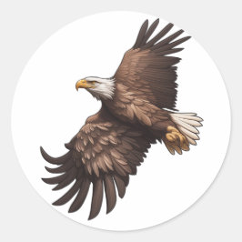 Adler im Flug Runder Aufkleber