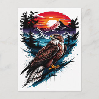 Adler in den Bergen Einladungspostkarte