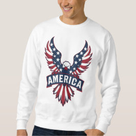 Adler in den Farben der amerikanischen Flagge. Sweatshirt
