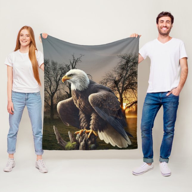 Adler in der Wildnis Fleecedecke (Beispiel)