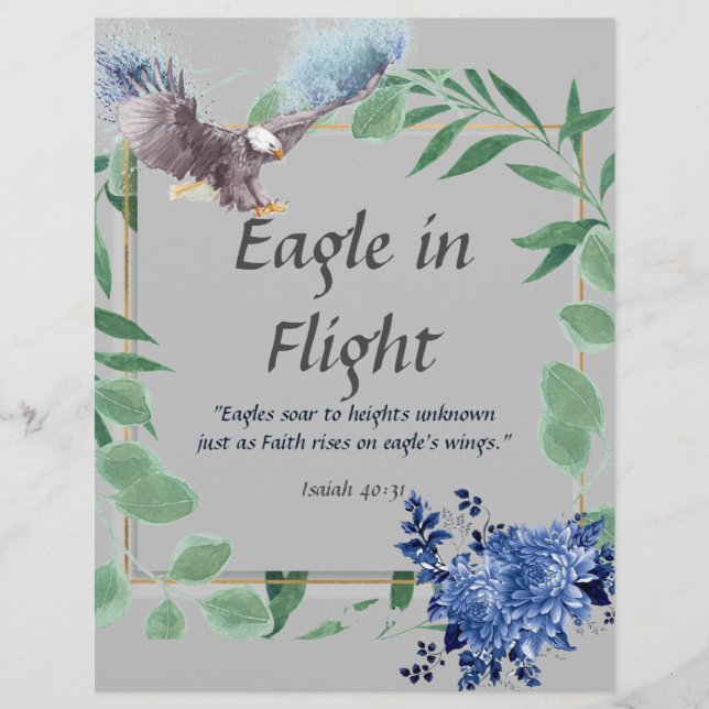 Adler in Flight Gedicht Personalisierte Papier Sta (Vorderseite)