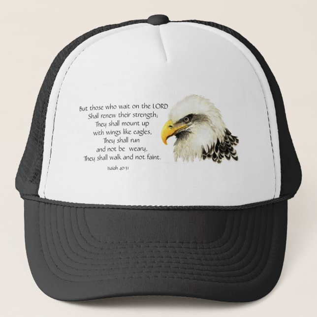 Adler - Inspiration - Schrift - Sie, die warten Truckerkappe (Vorderseite)