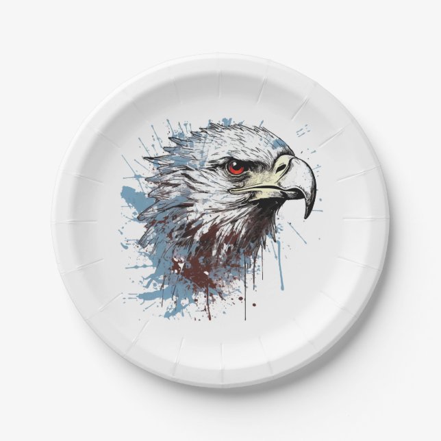 Adler Malerei  Pappteller (Vorderseite)