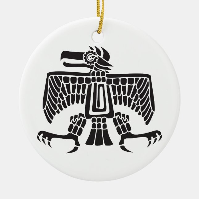 Adler, mexikanische Hieroglyph(Maya) Keramikornament (Vorne)