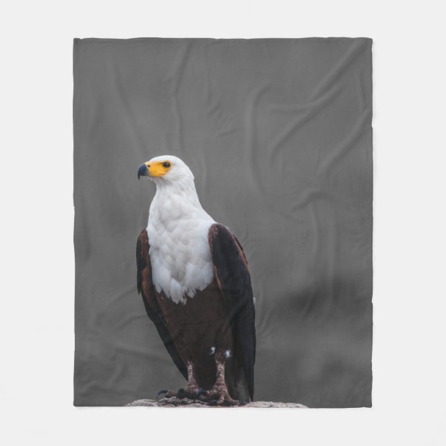 Adler Minimalistische selektive Farbfotografie Fleecedecke (Vorderseite)