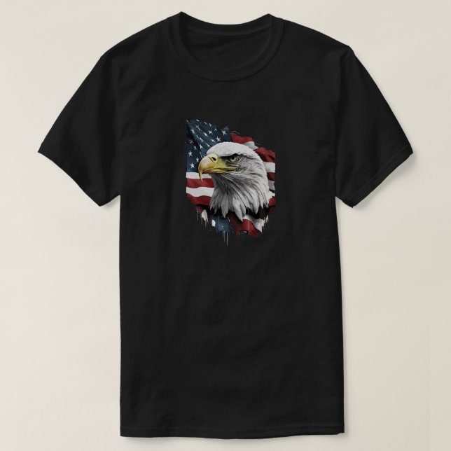 Adler mit amerikanischem T - Shirt (Design vorne)