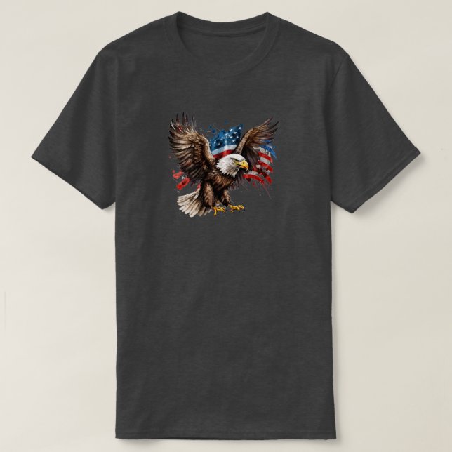 Adler mit amerikanischem T - Shirt (Design vorne)