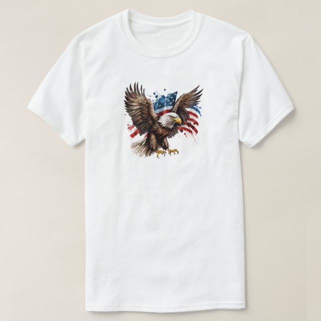 Adler mit amerikanischem T - Shirt (Design vorne)