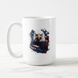 Adler Mit Amerikanischer Flagge Tasse