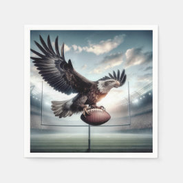 Adler mit Fußball Serviette