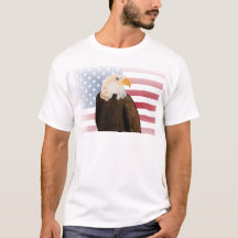 Adler mit verblasster amerikanischer Flagge