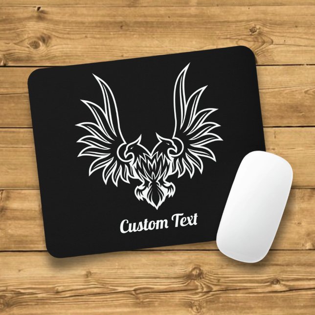 Adler mit zwei Häusern Mausknöpfe Mousepad (Von Creator hochgeladen)