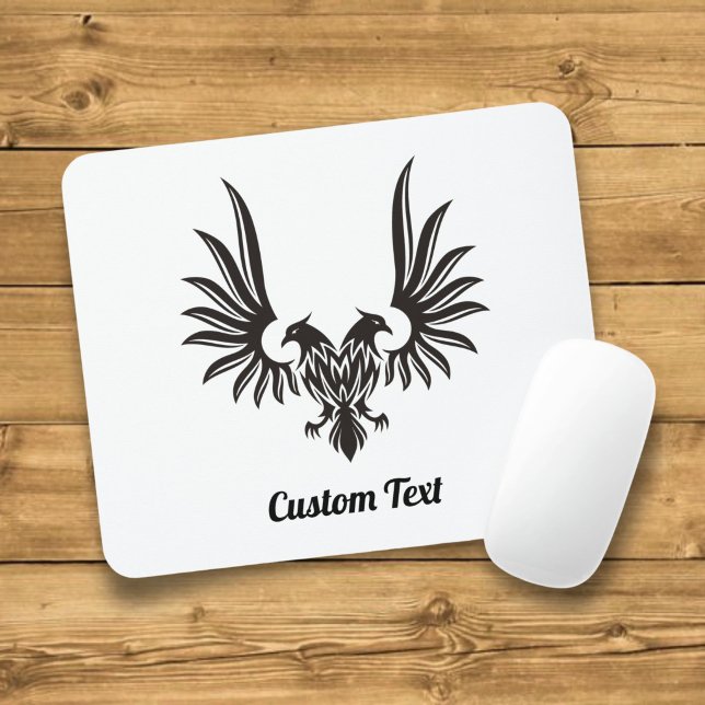Adler mit zwei Häusern Mausknöpfe Mousepad (Von Creator hochgeladen)