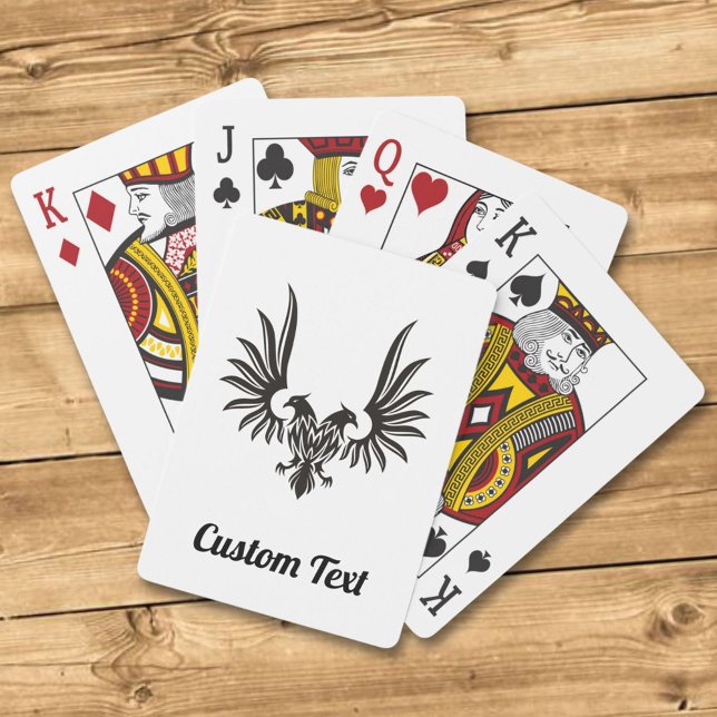 Adler mit zwei Köpfen, die Karten spielen Spielkarten (Von Creator hochgeladen)