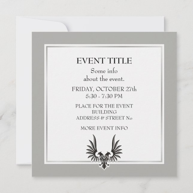 Adler mit zwei Köpfen Einladung (Rückseite)