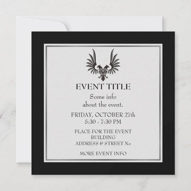 Adler mit zwei Köpfen Einladung (Rückseite)