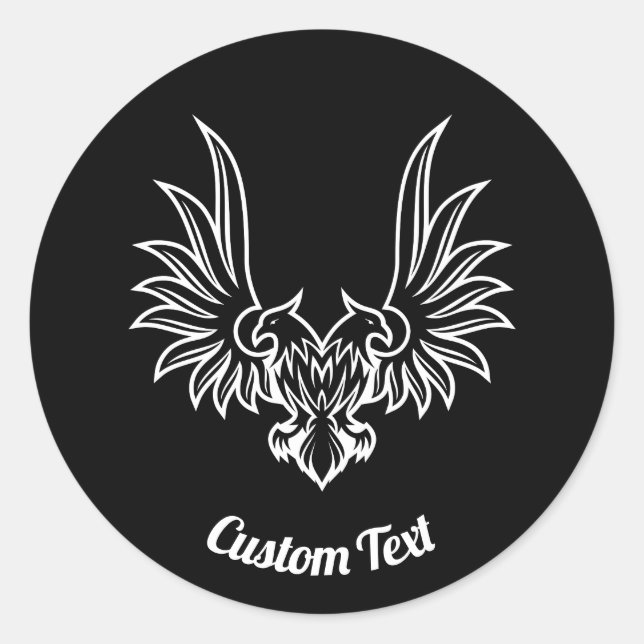 Adler mit zwei Köpfen rund Aufkleber (Vorderseite)
