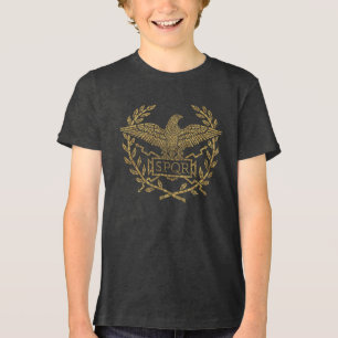 Adler-Mosaik-Emblem des Römischen Reiches Tri-Blend Shirt