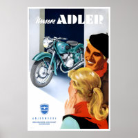 Adler Motorcycles Poster Motorrad Kunst Biker Druc