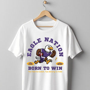 Adler Nation Varsity Football T-Shirt – Geboren um