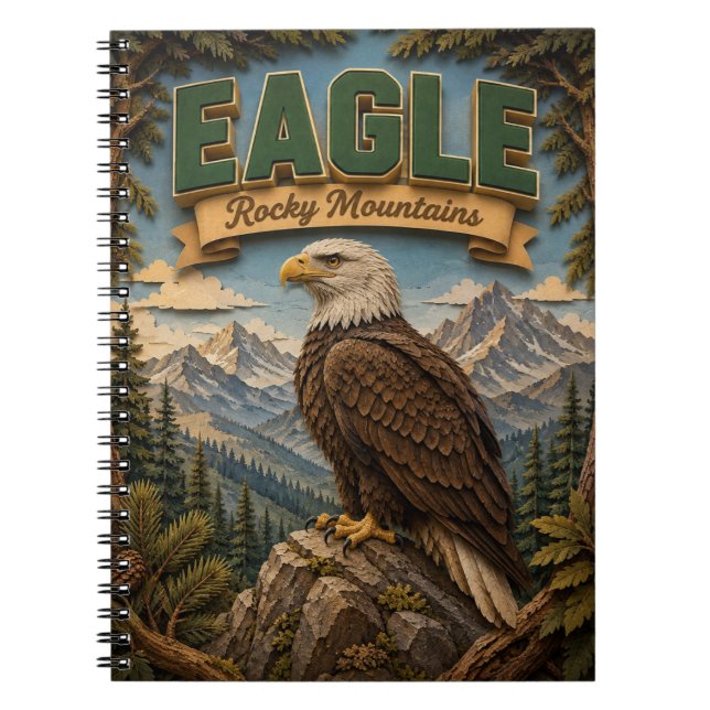 Adler Rocky Mountains POPCUT Notizblock (Vorderseite)