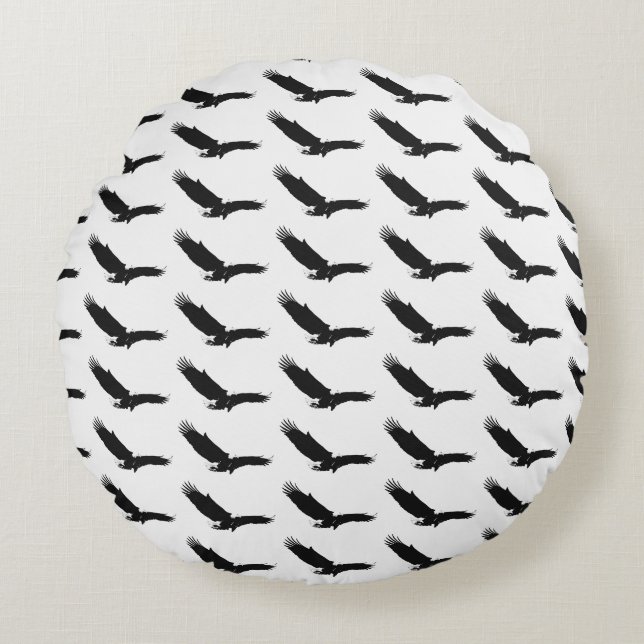 Adler Rundes Kissen (Vorderseite)