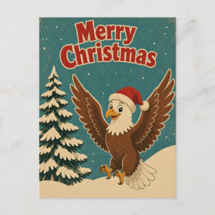 Adler-Schneewehen-Tier-Weihnachten Postkarte