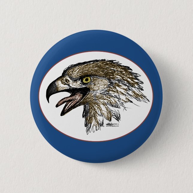 Adler schreit button (Vorderseite)