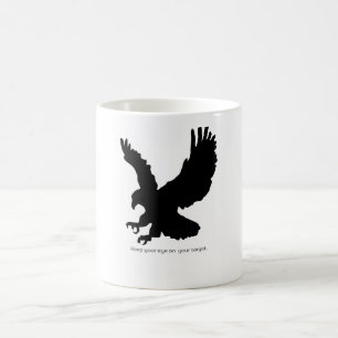 Adler-Silhouette Motivational Behalte dich im Auge Kaffeetasse