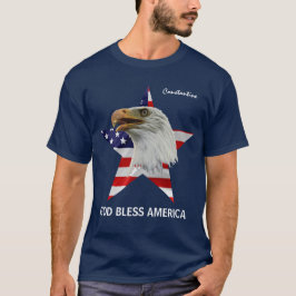 Adler, Stern, Flag, atemberaubend anpassbar T-Shirt